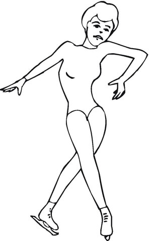 Ice Skater  Coloring Page